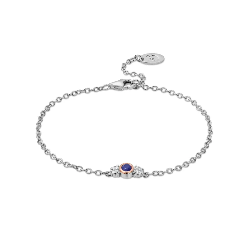 Clogau Royal Clogau Sterling Silver Sapphire & Swarovski Zirconia Diana Bracelet made by C.W. Sellors