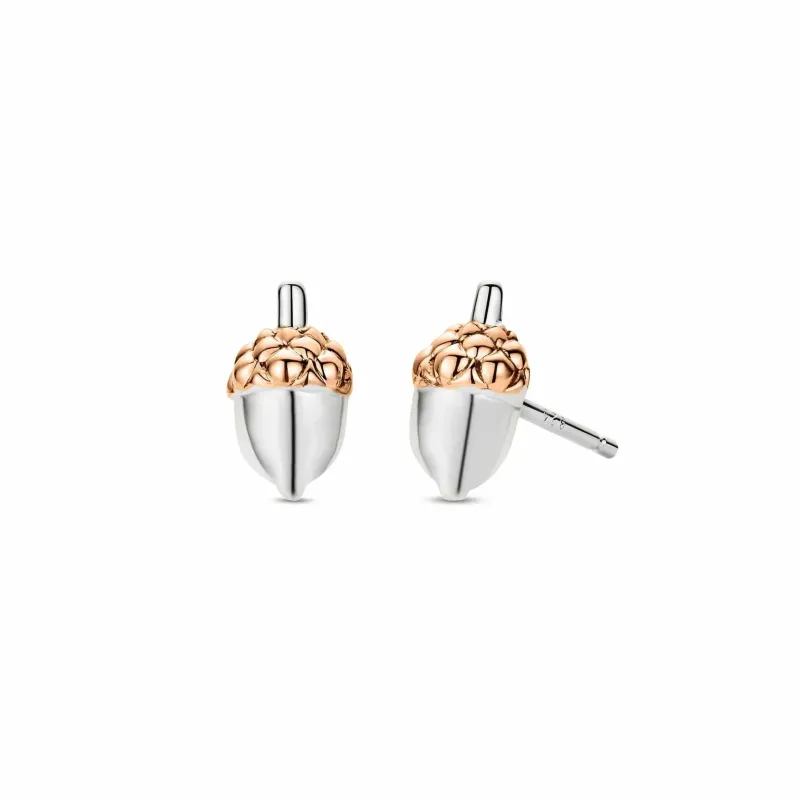 Royal Clogau Sterling Silver Oak Leaf Stud Earrings made by C.W. Sellors