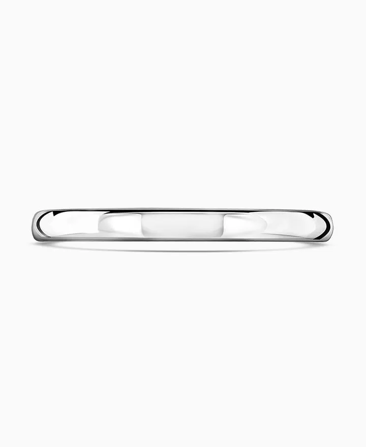 9ct White Gold 2mm Classic Court Wedding Ring sold by C.W. Sellors product image thumbnail 2