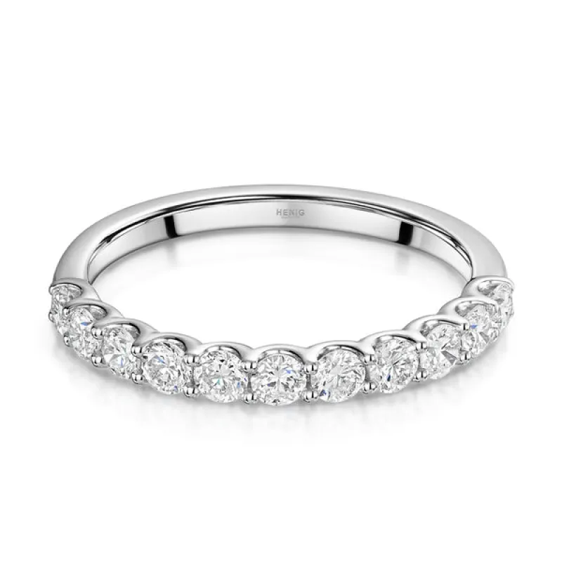 18ct White Gold 0.71ct Lab Grown Diamond Round Cut Eternity Ring made by C.W. Sellors