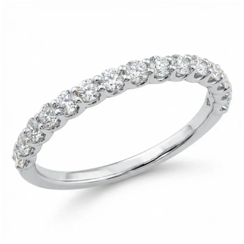 18ct White Gold 0.71ct Lab Grown Diamond Round Cut Eternity Ring made by C.W. Sellors