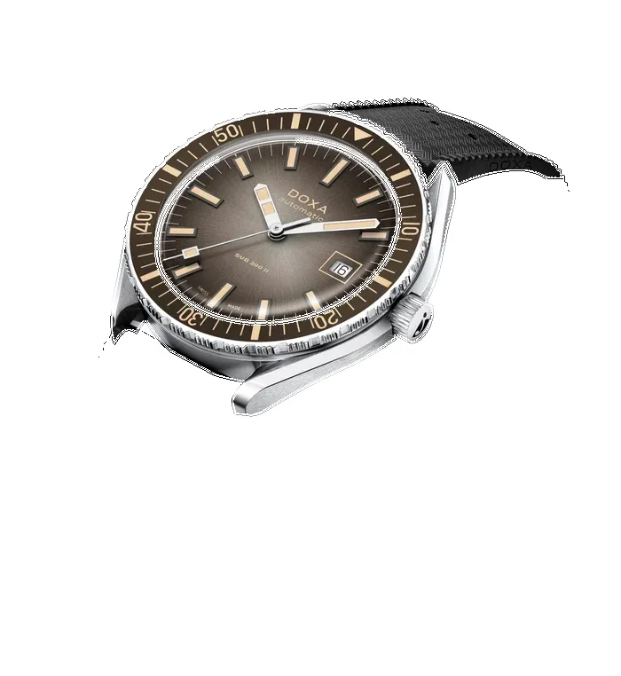 Doxa Sub 200 II Sharkhunter Vintage Grey Bezel Rubber Strap Watch sold by C.W. Sellors product image thumbnail 2