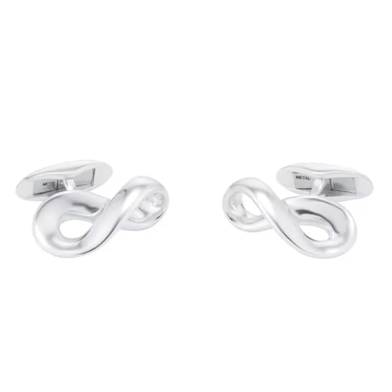 Geoeg Jensen Mens Classic Silver Infinity Cufflinks made by Georg Jensen