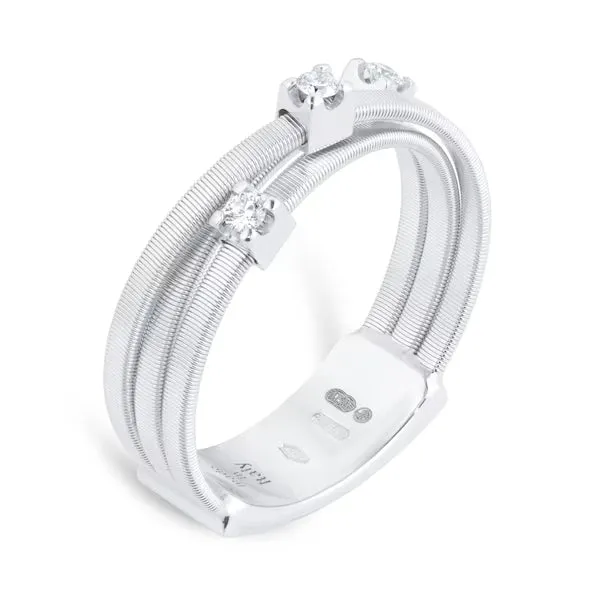 Marco Bicego Goa 18ct White Gold 0.09ct Diamond Ring sold by C.W. Sellors