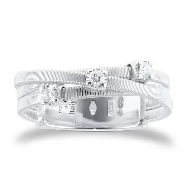 Marco Bicego Goa 18ct White Gold 0.09ct Diamond Ring sold by C.W. Sellors product image thumbnail 2