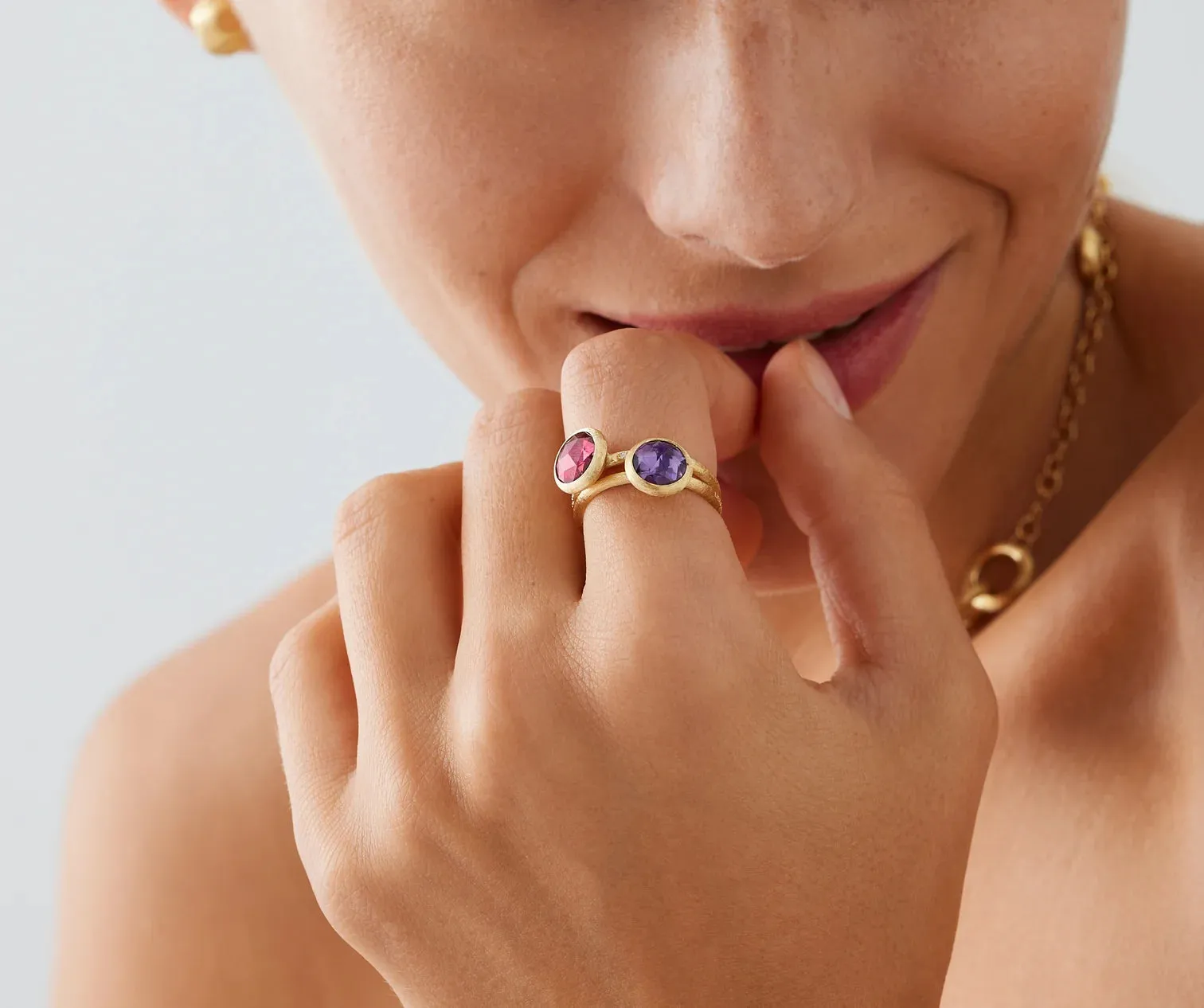 Marco Bicego Jaipur 18ct Yellow Gold Amethyst Ring sold by C.W. Sellors product image thumbnail 3