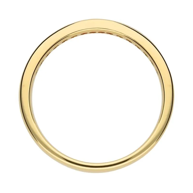 18ct Yellow Gold Ruby Diamond Half Eternity Ring sold by C.W. Sellors product image thumbnail 3