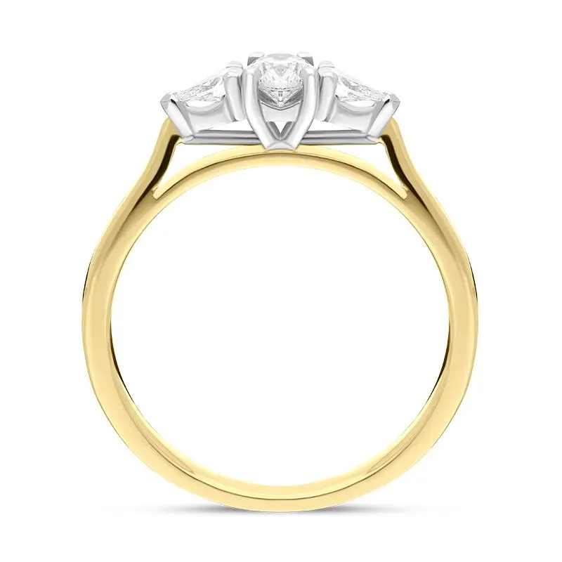 18ct Yellow Gold 0.46ct Diamond Trilogy Pear Cut Ring sold by C.W. Sellors product image thumbnail 2
