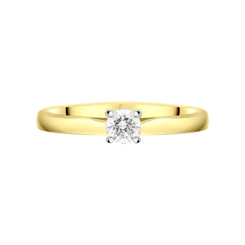 18ct Yellow Gold 0.40ct Diamond Brilliant Cut Solitaire Ring sold by C.W. Sellors product image thumbnail 3
