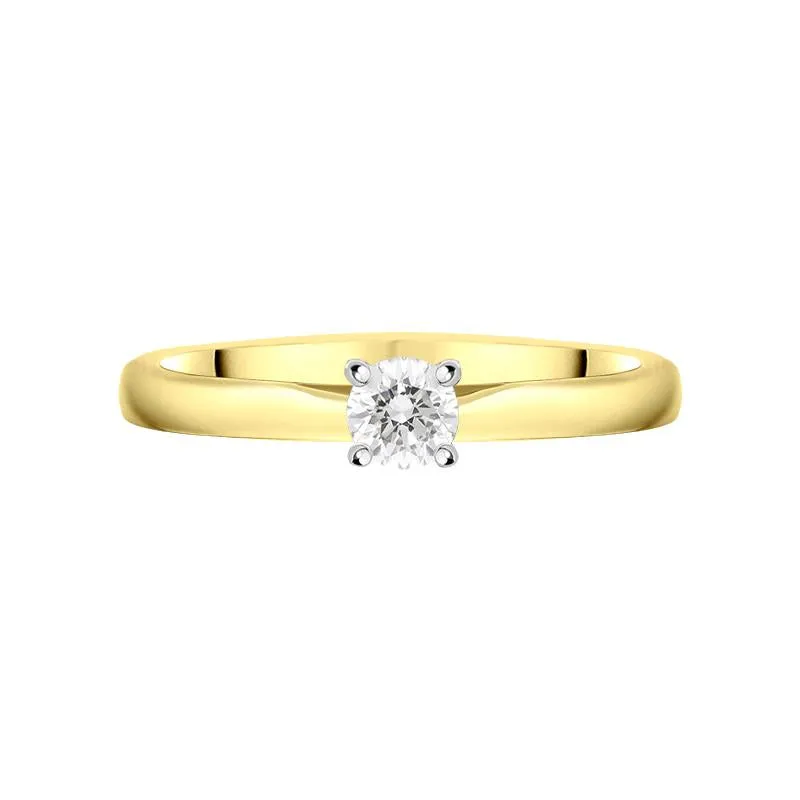 18ct Yellow Gold 0.33ct Diamond Brilliant Cut Solitaire Ring sold by C.W. Sellors product image thumbnail 3