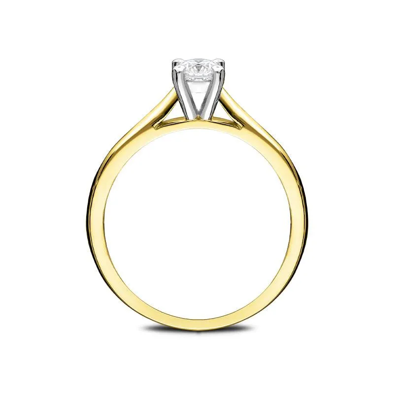 18ct Yellow Gold 0.33ct Diamond Brilliant Cut Solitaire Ring sold by C.W. Sellors product image thumbnail 2
