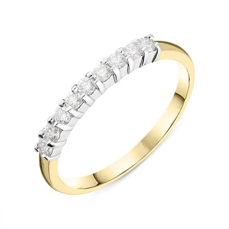 18ct Yellow Gold 0.26ct Diamond Wedding Half Eternity Ring made by C.W. Sellors