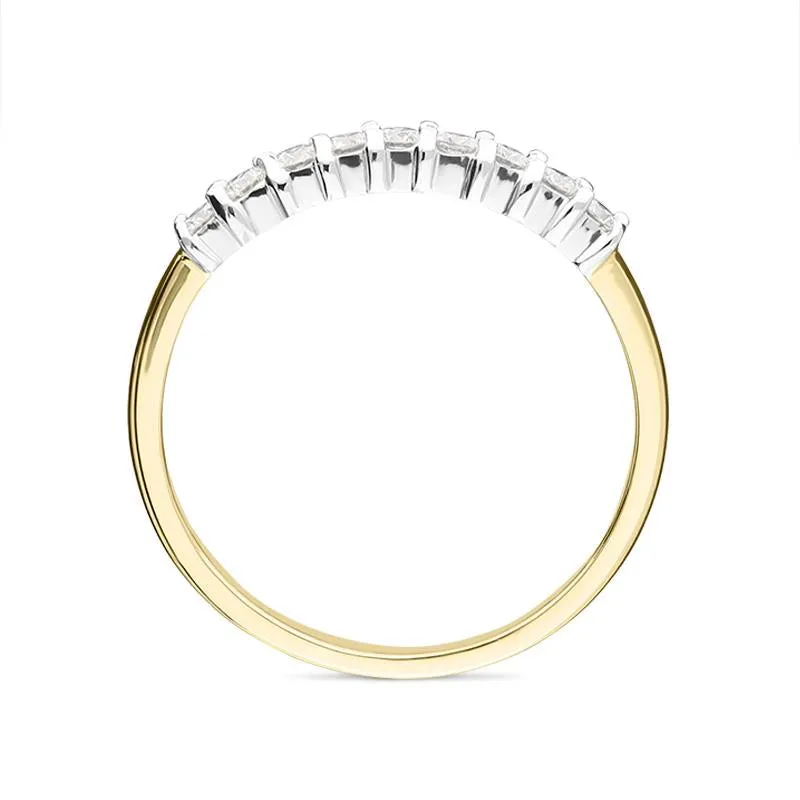 18ct Yellow Gold 0.26ct Diamond Wedding Half Eternity Ring sold by C.W. Sellors product image thumbnail 2