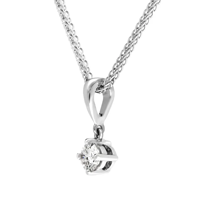 18ct White Gold 0.20ct Diamond Brilliant Cut Solitaire Necklace sold by C.W. Sellors product image thumbnail 2