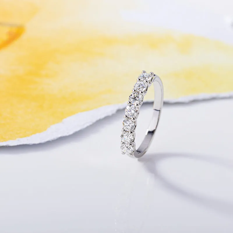 Platinum 0.72ct Diamond Brilliant Cut Wedding Half Eternity Ring sold by C.W. Sellors product image thumbnail 4