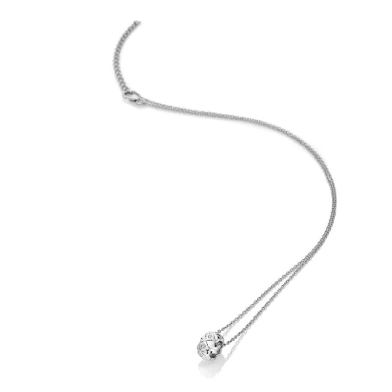 Hot Diamonds Sterling Silver White Topaz Quilted Necklace sold by C.W. Sellors