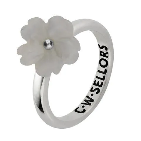 Sterling Silver Chalcedony Tuberose 10mm Gypsophila Ring sold by C.W. Sellors
