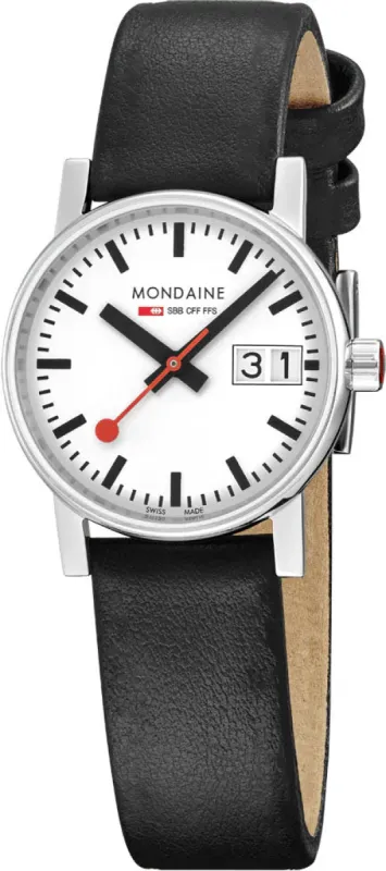 Mondaine Evo2 30mm Grape Leather Watch sold by C.W. Sellors