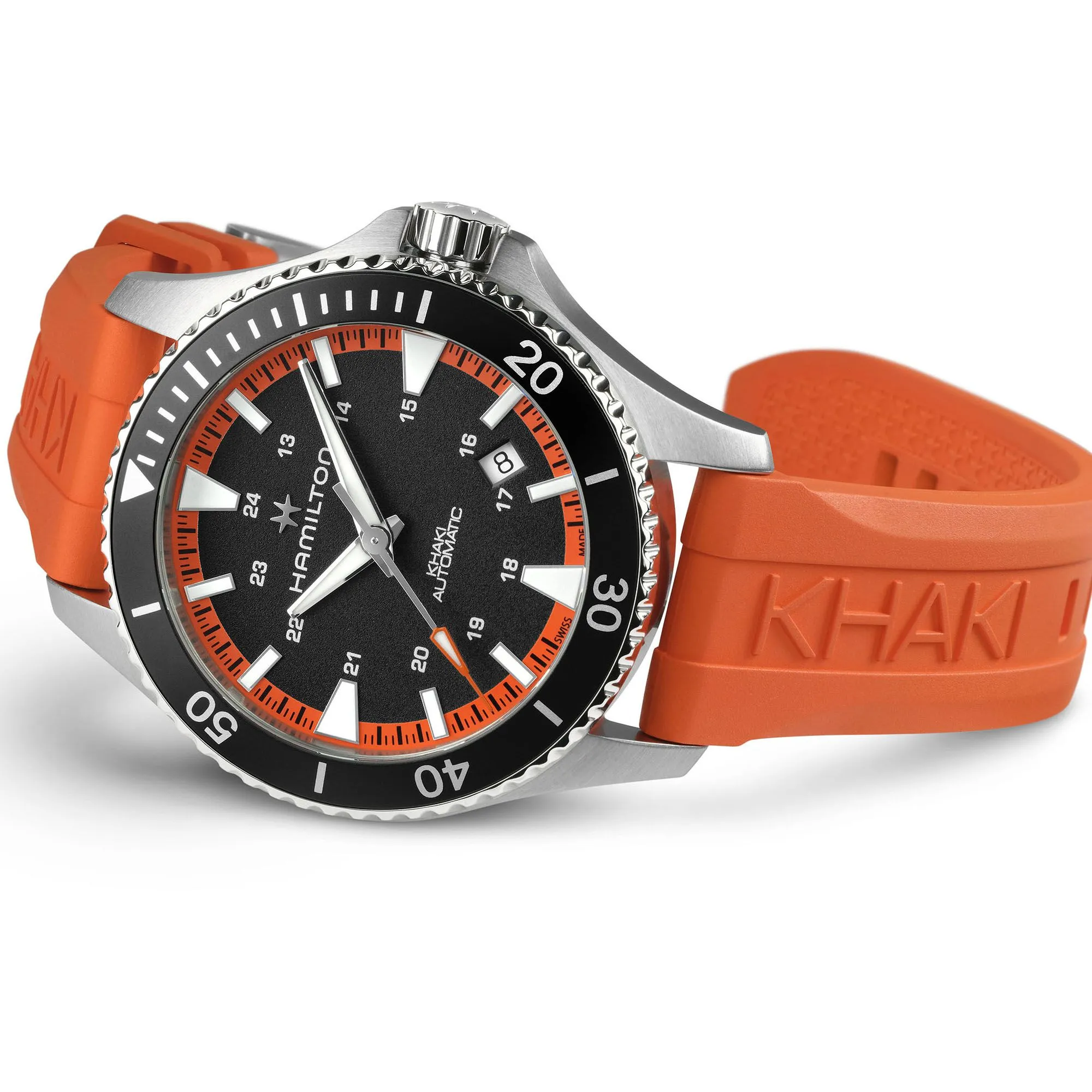 Hamilton Khaki Navy Scuba Auto Tangerine Orange Watch sold by C.W. Sellors product image thumbnail 5