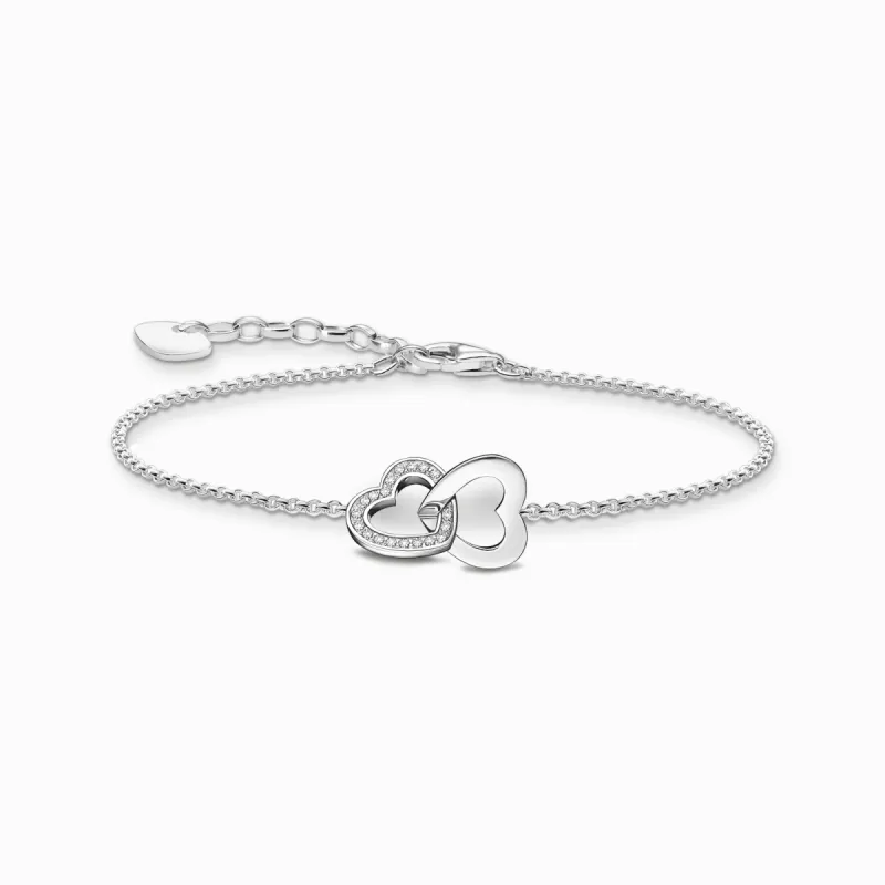 Thomas Sabo Sterling Silver Intertwined Hearts Bracelet sold by C.W. Sellors