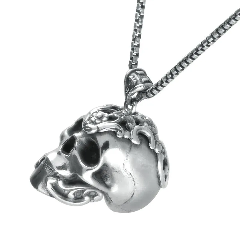 Sterling Silver Large Skull With Fancy Armour Necklace sold by C.W. Sellors product image thumbnail 2