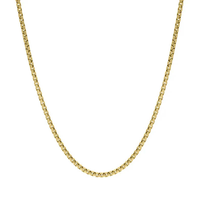 Yellow Gold Plated Sterling Silver 30 Inch Rounded Box Chain sold by C.W. Sellors