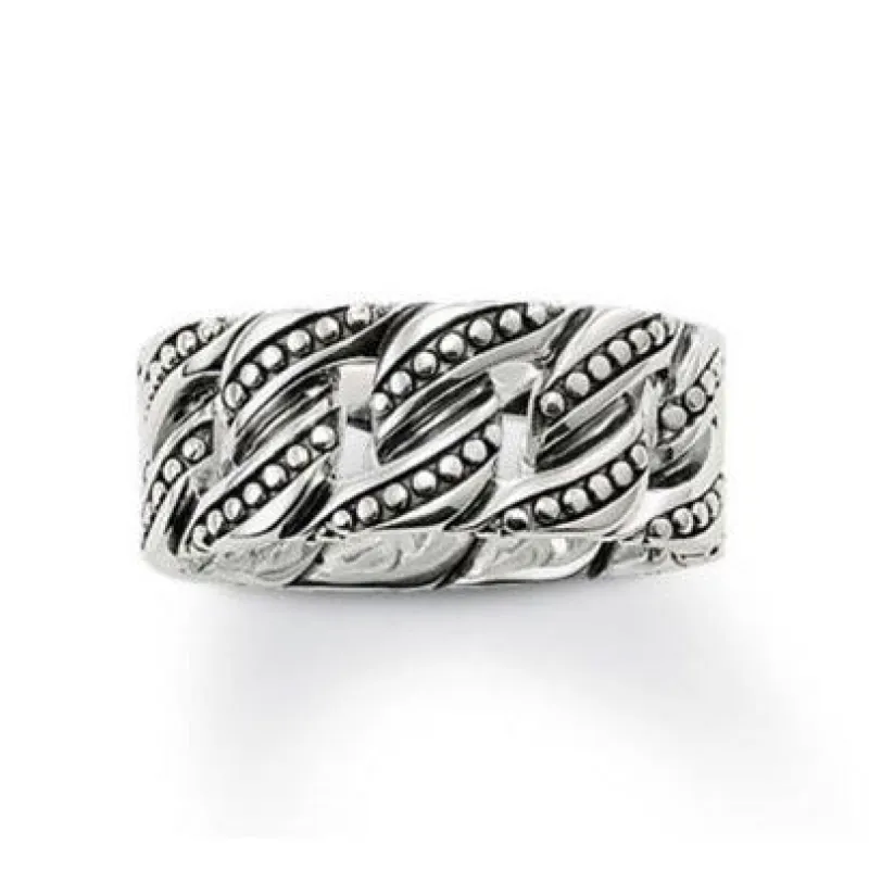 Thomas Sabo Rebel At Heart Sterling Silver Chain Ring D sold by C.W. Sellors