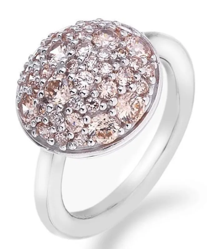 Hot Diamonds Bouquet Sterling Silver Champagne Zirconia Ring D sold by C.W. Sellors