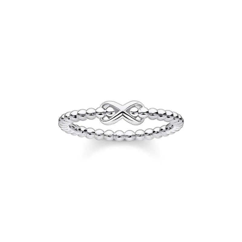 Thomas Sabo Charm Club Sterling Silver Infinity Dots Ring D sold by C.W. Sellors