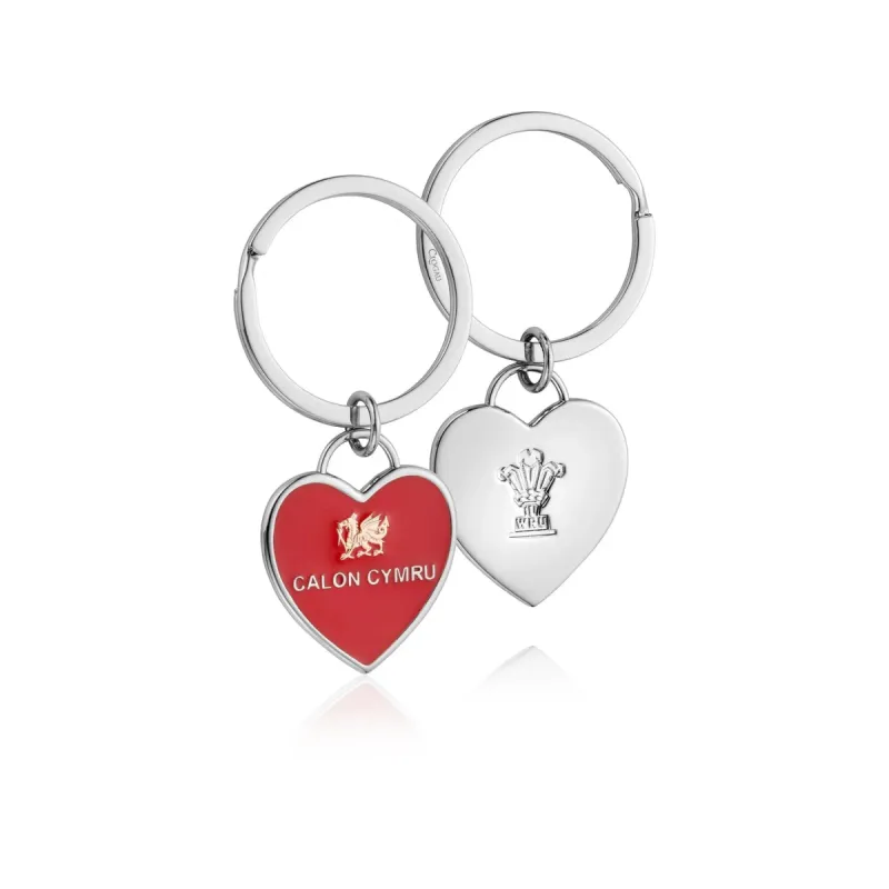 Clogau Welsh Heart Sterling Silver Red Enamel Keyring sold by C.W. Sellors