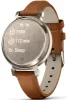 Garmin Lily 2 Classic Cream Gold & Tan Leather Watch sold by C.W. Sellors