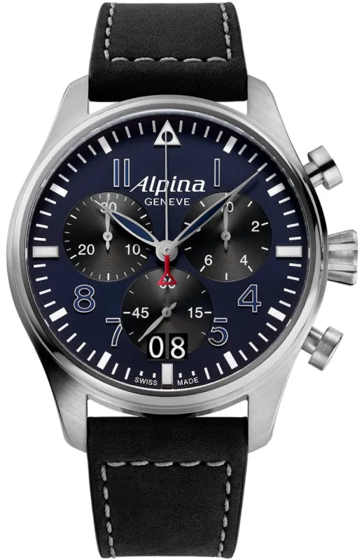 Alpina Watch Startimer Pilot Quartz Chronograph Big Date D made by C.W. Sellors