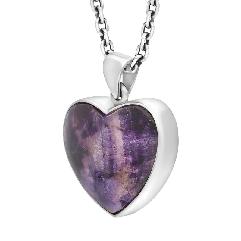 Sterling Silver Blue John Heart Pendant Necklace D sold by C.W. Sellors product image thumbnail 2
