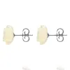 Sterling Silver White Mother of Pearl Tuberose 8mm Rose Stud Earrings sold by C.W. Sellors