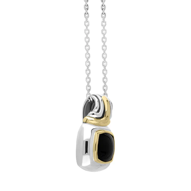 Sterling Silver Whitby Jet Square Necklace D sold by C.W. Sellors product image thumbnail 2