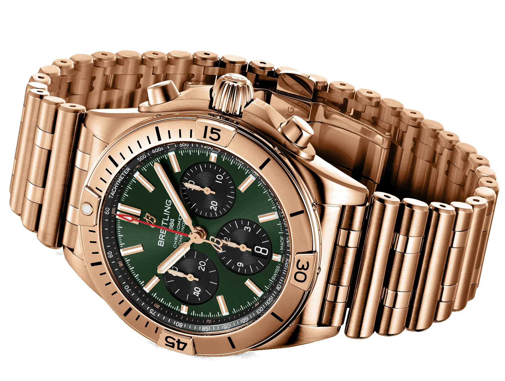 Breitling Chronomat B01 42 Green Watch sold by C.W. Sellors product image thumbnail 4