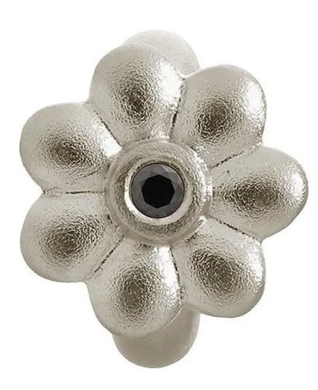 Endless Jewellery Sterling Silver Black Crystal Dream Flower Charm D sold by C.W. Sellors