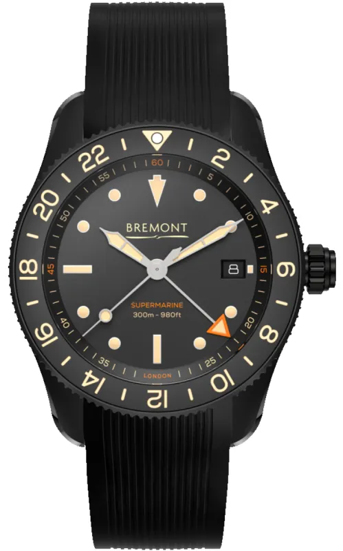 Bremont Supermarine S302 Jet GMT Rubber sold by C.W. Sellors
