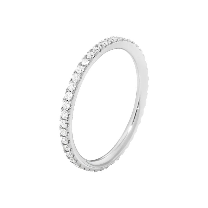 Georg Jensen Aurora 18ct White Gold 0.25ct Diamond Eternity Ring D sold by C.W. Sellors