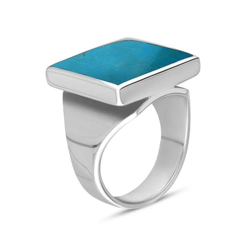 Sterling Silver Turquoise Small Square Ring sold by C.W. Sellors product image thumbnail 2