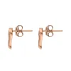 Rose Gold Sterling Silver Plated Ribbon Effect Heart Stud Earrings sold by C.W. Sellors