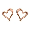 Rose Gold Sterling Silver Plated Ribbon Effect Heart Stud Earrings sold by C.W. Sellors