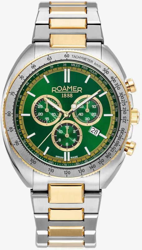 Roamer Power Chrono Green Watch sold by C.W. Sellors