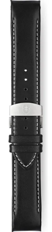 Elliot Brown Strap Leather 22mm Black Oiled Deployment made by C.W. Sellors