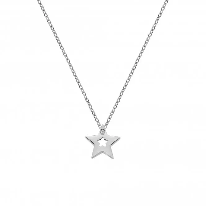 Hot Diamonds Diamond Amulet Sterling Silver Star Necklace sold by C.W. Sellors