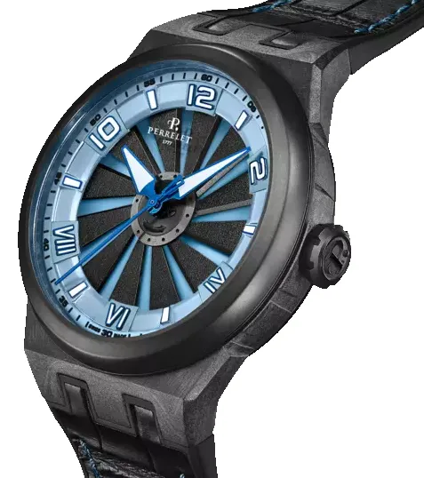 Perrelet Turbine Carbon Ice Blue Watch sold by C.W. Sellors product image thumbnail 3
