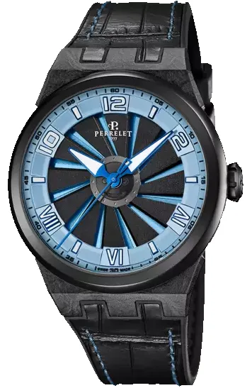 Perrelet Turbine Carbon Ice Blue Watch sold by C.W. Sellors