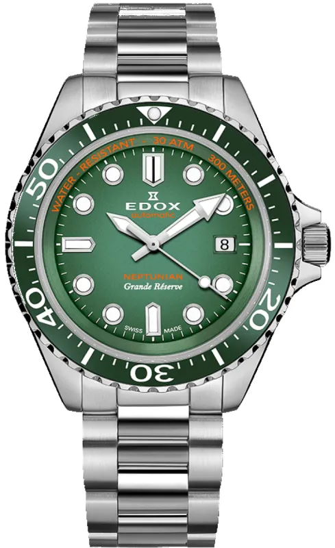 Edox Watch Neptunian Grande Reserve Green made by Edox