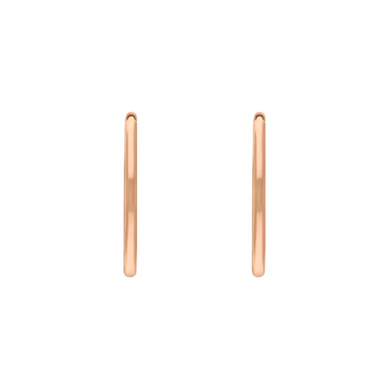 9ct Rose Gold 24mm Round Hoop Earrings sold by C.W. Sellors