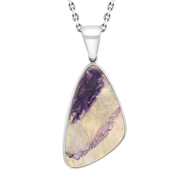 Sterling Silver Blue John Abstract Necklace D sold by C.W. Sellors